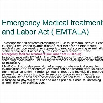 Emergency Medical Treatment And Active Labor Act Examples Of Conditions Not