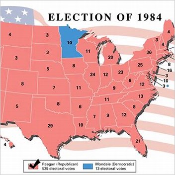 United States Presidential Election 1984 Results By State