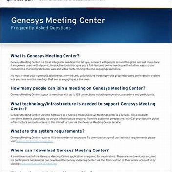 Intercall Genesys Conferencing